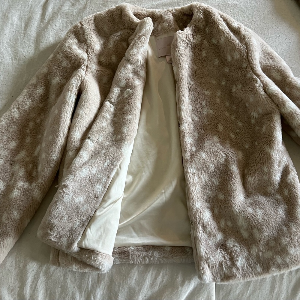 Rachel parcell faux fur jacket